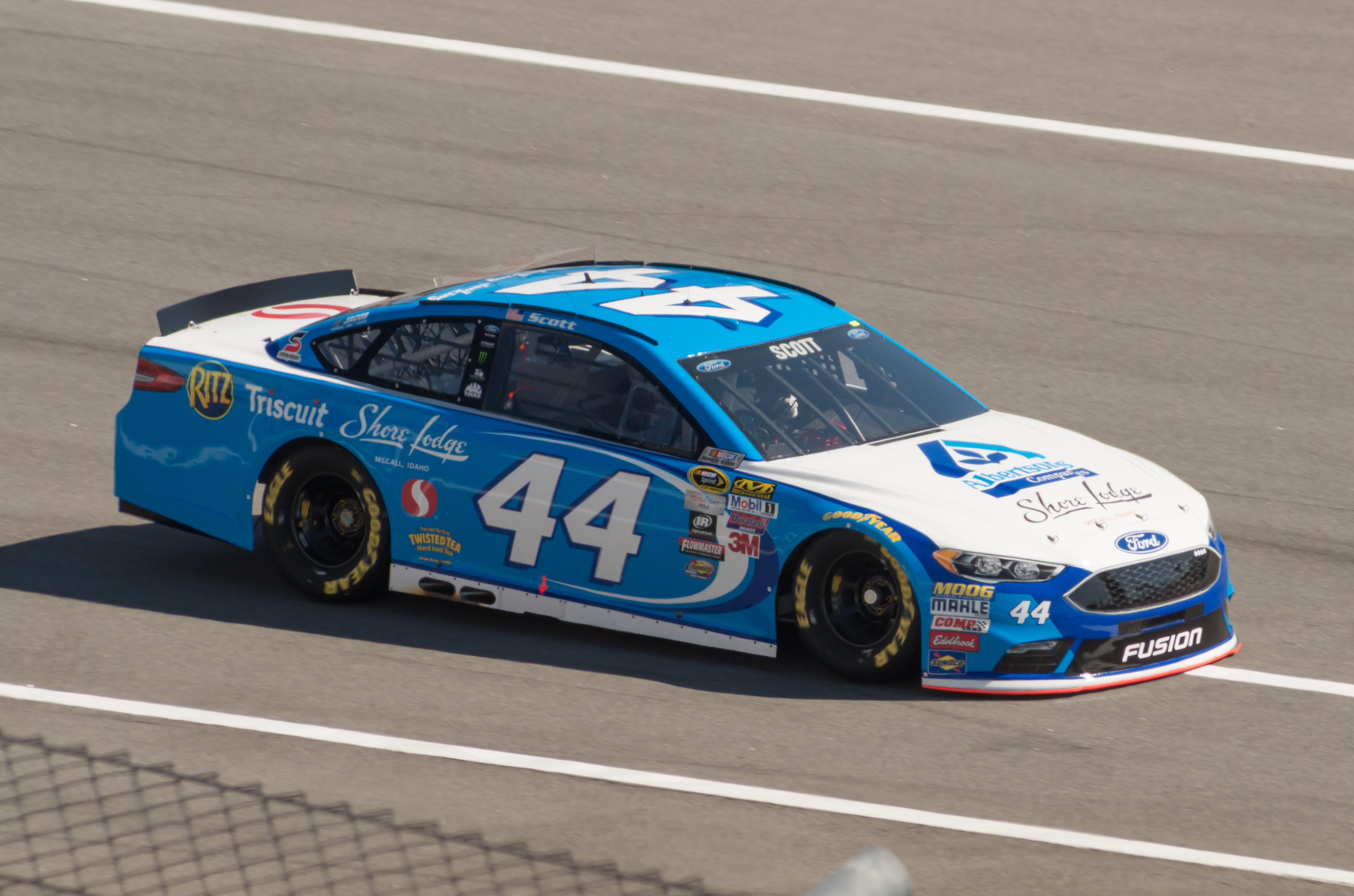 Brian Scott's No. 44 Ford on track
